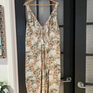 Abercrombie & Fitch Floral Dress in Cream and Orange